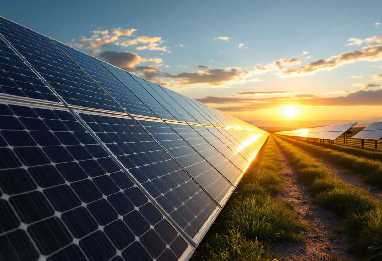 Grafico che mostra la crescita delle energie rinnovabili nel 2024
