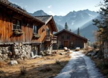 Costruzione sostenibile in un paesaggio montano