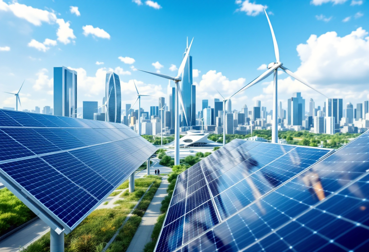Grafico sugli investimenti nella transizione energetica
