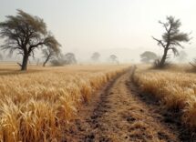 Mappa dell'Italia con effetti del cambiamento climatico