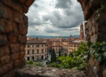 Mappa dell'Italia con effetti del cambiamento climatico