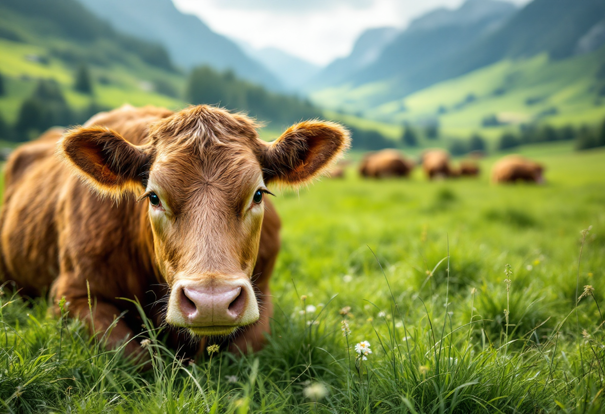 Immagine di latte fieno dell'Alto Adige in un contesto tradizionale