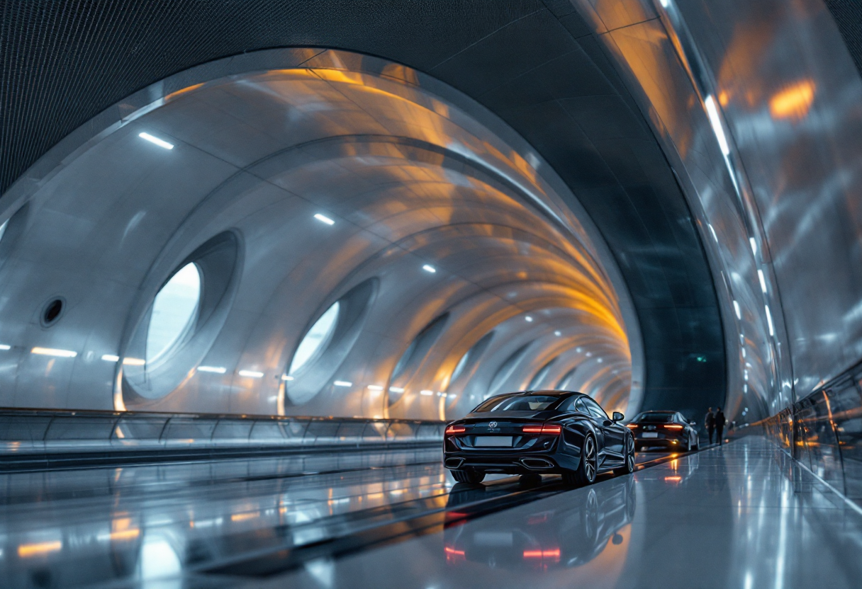 Treno della metropolitana di Riyadh in movimento