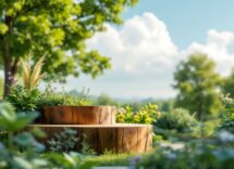 Premi eco-sostenibili che simboleggiano responsabilità ambientale