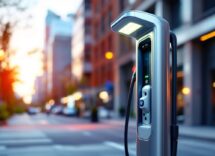 Lampione stradale con ricarica elettrica integrata