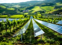 Mappa dell'Europa con simboli di energia rinnovabile