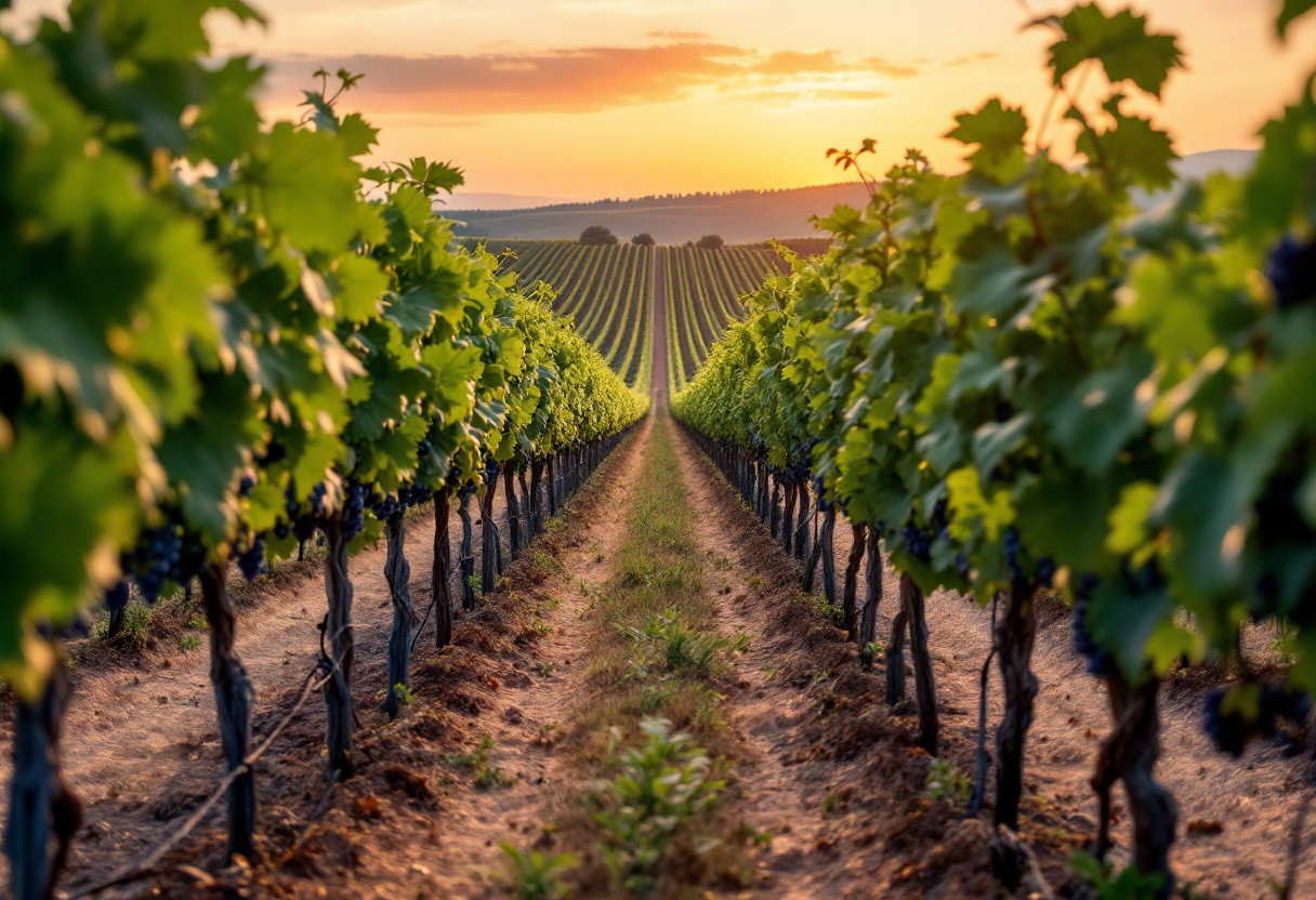 Vigneti aperti con paesaggio naturale e cultura vinicola